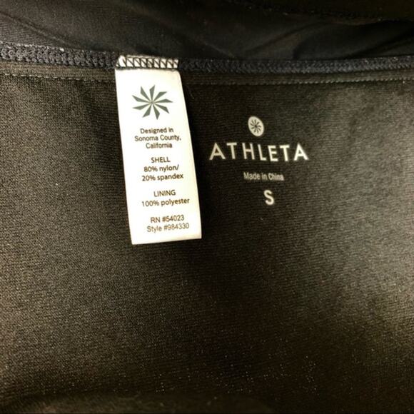 Athleta Martina Bikini Top Medium & Bikini Bottom Small Black Gray Geometric - Picture 7 of 9